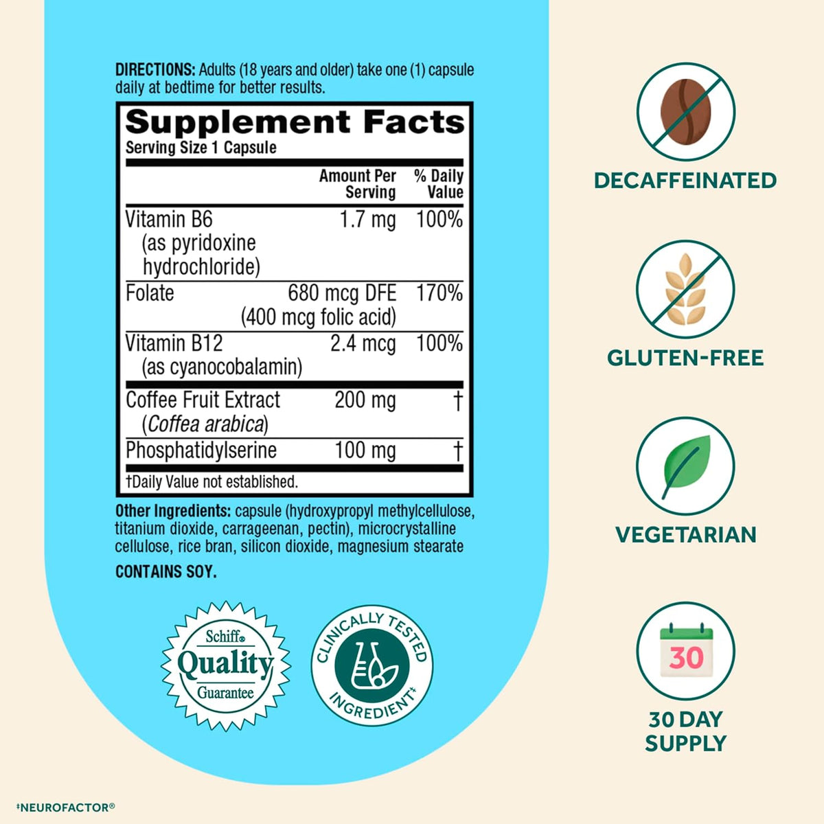 Neuriva Plus, Brain Health Supplement with Coffee Cherry Extract & Phosphatidylserine